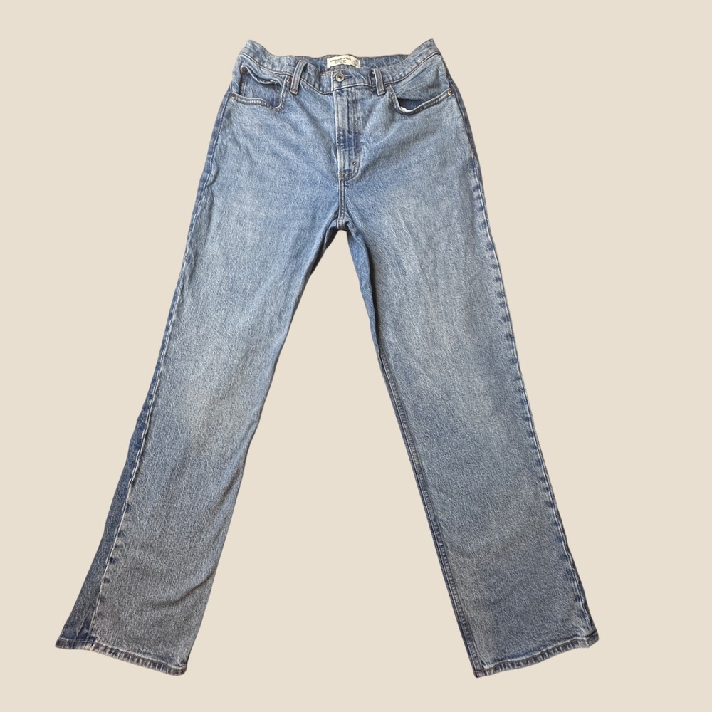 Abercrombie & Fitch Jeans Womens 29 The 90s Straight Blue Ultra High Rise EXCL
